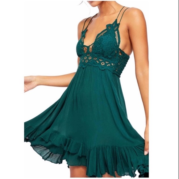 NWT Free People Adella Lace Mini Slip Dress - Picture 2 of 8